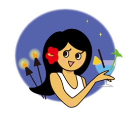 Akala is a girl in hawaii sticker #7031005