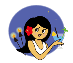 Akala is a girl in hawaii sticker #7031005