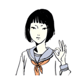 Black-haired daughter sticker #7031288