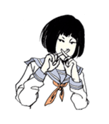 Black-haired daughter sticker #7031289