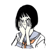 Black-haired daughter sticker #7031291