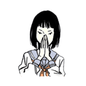 Black-haired daughter sticker #7031295