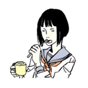Black-haired daughter sticker #7031297