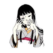 Black-haired daughter sticker #7031298