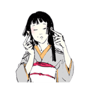Black-haired daughter sticker #7031300