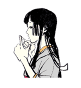 Black-haired daughter sticker #7031301