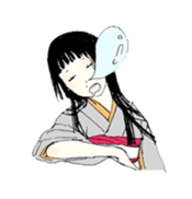 Black-haired daughter sticker #7031303