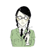 Black-haired daughter sticker #7031310