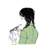 Black-haired daughter sticker #7031311