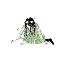 Black-haired daughter sticker #7031312