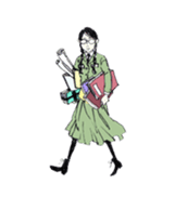 Black-haired daughter sticker #7031313