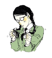 Black-haired daughter sticker #7031316