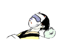 Black-haired daughter sticker #7031321