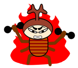 Beetle and stag beetle sticker #7032331