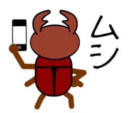 Beetle and stag beetle sticker #7032342