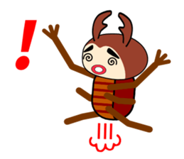 Beetle and stag beetle sticker #7032351