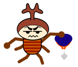 Beetle and stag beetle sticker #7032353