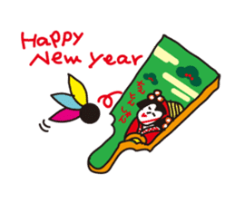 Christmas and New Year's! Double sticker sticker #7032799