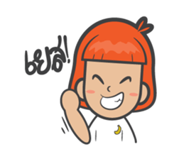 kluay naughty girl sticker #7032970