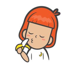 kluay naughty girl sticker #7032991