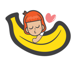 kluay naughty girl sticker #7033003