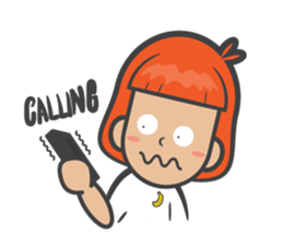 kluay naughty girl sticker #7033004