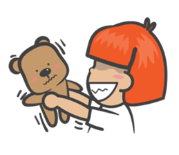 kluay naughty girl sticker #7033006