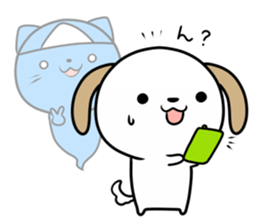 Cat ghosts and puppy stickers sticker #7034456