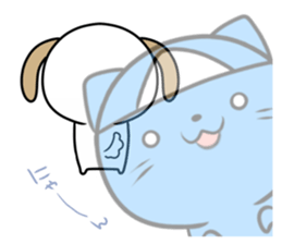 Cat ghosts and puppy stickers sticker #7034466