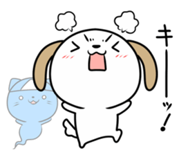 Cat ghosts and puppy stickers sticker #7034481