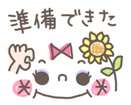 Cute emoticons. Simple Hen sticker #7035413