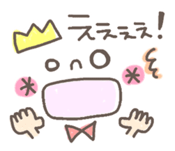 Cute emoticons. Simple Hen sticker #7035420
