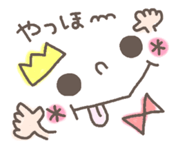 Cute emoticons. Simple Hen sticker #7035432