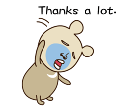 Suspicious bear. /English version sticker #7035815
