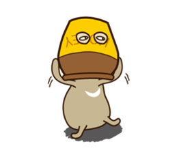 Suspicious bear. /English version sticker #7035820