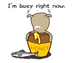 Suspicious bear. /English version sticker #7035823