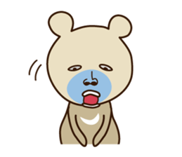 Suspicious bear. /English version sticker #7035830