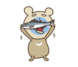 Suspicious bear. /English version sticker #7035845