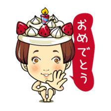Changing clothes Momo-chan 3 sticker #7036144