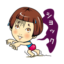 Changing clothes Momo-chan 3 sticker #7036167