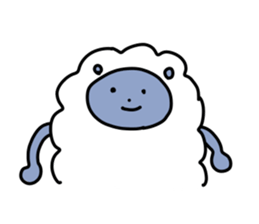 Chillin sheep sticker #7036488