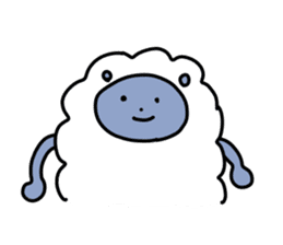Chillin sheep sticker #7036488