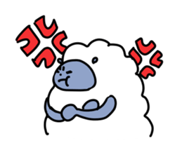 Chillin sheep sticker #7036491