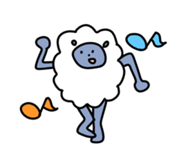 Chillin sheep sticker #7036495