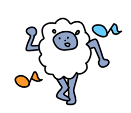 Chillin sheep sticker #7036495
