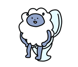 Chillin sheep sticker #7036501