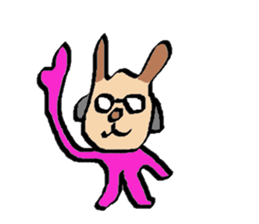 It is a Sticker of cat glasses sticker #7036598