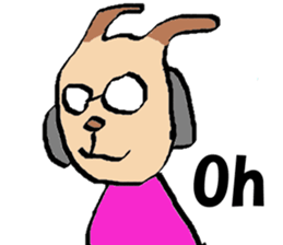 It is a Sticker of cat glasses sticker #7036600