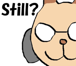 It is a Sticker of cat glasses sticker #7036601