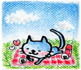 sky blue + sticker #7036648